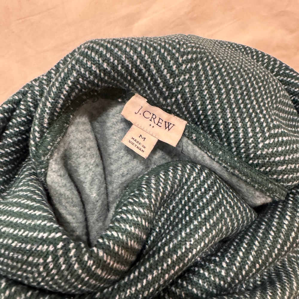 J. Crew Teal Cowl Neck Sweater Long-sleeve funnelneck pullover - Picture 5 of 8